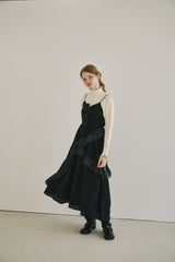 dot × rose corsage cami onepiece