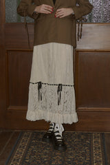 romantic lace ribbon skirt