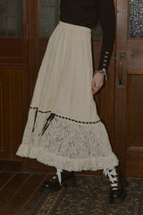 romantic lace ribbon skirt