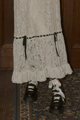 romantic lace ribbon skirt