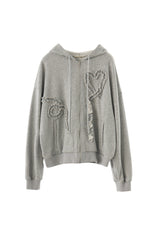 heart frill hoodie