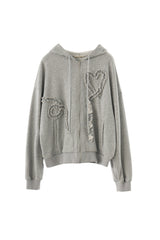 heart frill hoodie