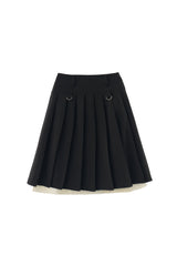 layered medium pleats skirt