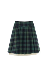 layered medium pleats skirt