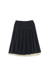 layered medium pleats skirt