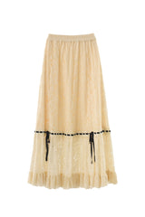 romantic lace ribbon skirt