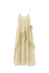 dot × rose corsage cami onepiece