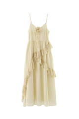 dot × rose corsage cami onepiece