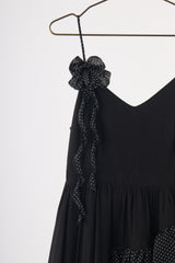 dot × rose corsage cami onepiece