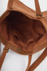 heart × belt suede shoulder bag