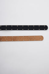 suede double studs belt
