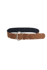 suede double studs belt