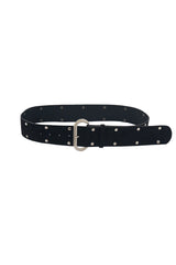 suede double studs belt