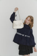 angel satin shoulder bag