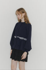 velours ribbon peplum cardigan