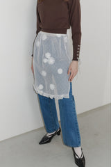 flower dot sheer skirt