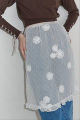 flower dot sheer skirt