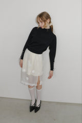 flower dot sheer skirt