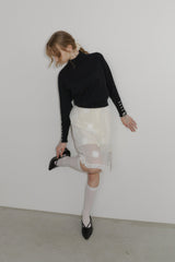 flower dot sheer skirt