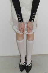 flower dot sheer skirt