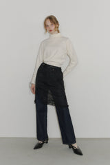 flower dot sheer skirt