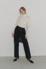 flower dot sheer skirt