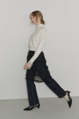 flower dot sheer skirt