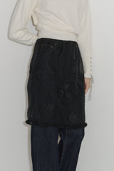 flower dot sheer skirt