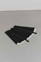 layered pleats mini skirt