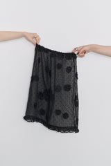 flower dot sheer skirt