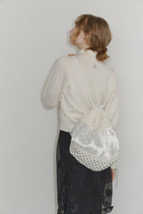 polka dot lace frill knapsack
