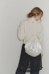 polka dot lace frill knapsack