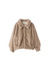 tulle brooch fur coat