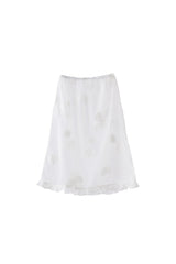 flower dot sheer skirt