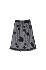 flower dot sheer skirt