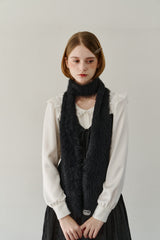 slim knit shaggy muffler