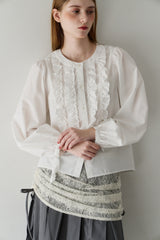 front frill blouse