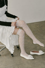 flower lace knee-highs