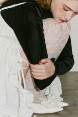 flower lace knee-highs