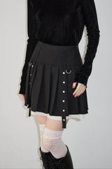 layered pleats mini skirt