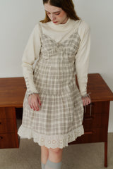 lace up ribbon turtle knit