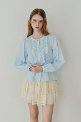 front frill blouse