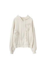heart frill hoodie
