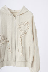 heart frill hoodie