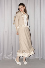 blooming frill long skirt【セットアップ着用可能】