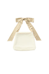 fur big ribbon tote bag