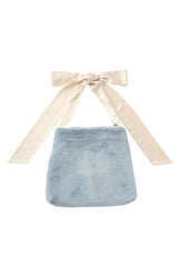 fur big ribbon tote bag
