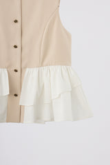 peplum lady vest