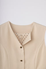 peplum lady vest