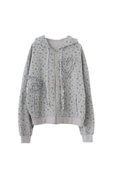heart frill hoodie